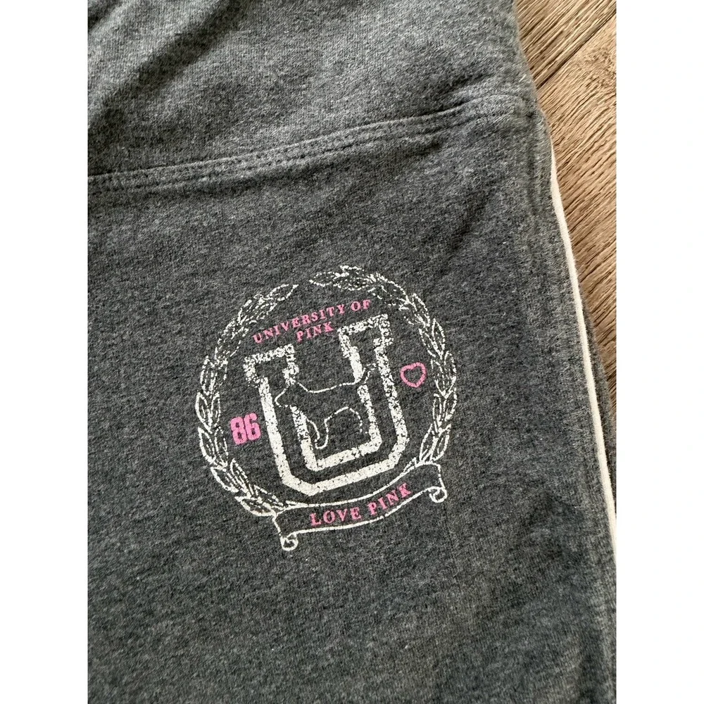 Vintage VS PINK Wide Leg Fold Over Leggings Y2K Gray Deadstock - Picture 5 of 7